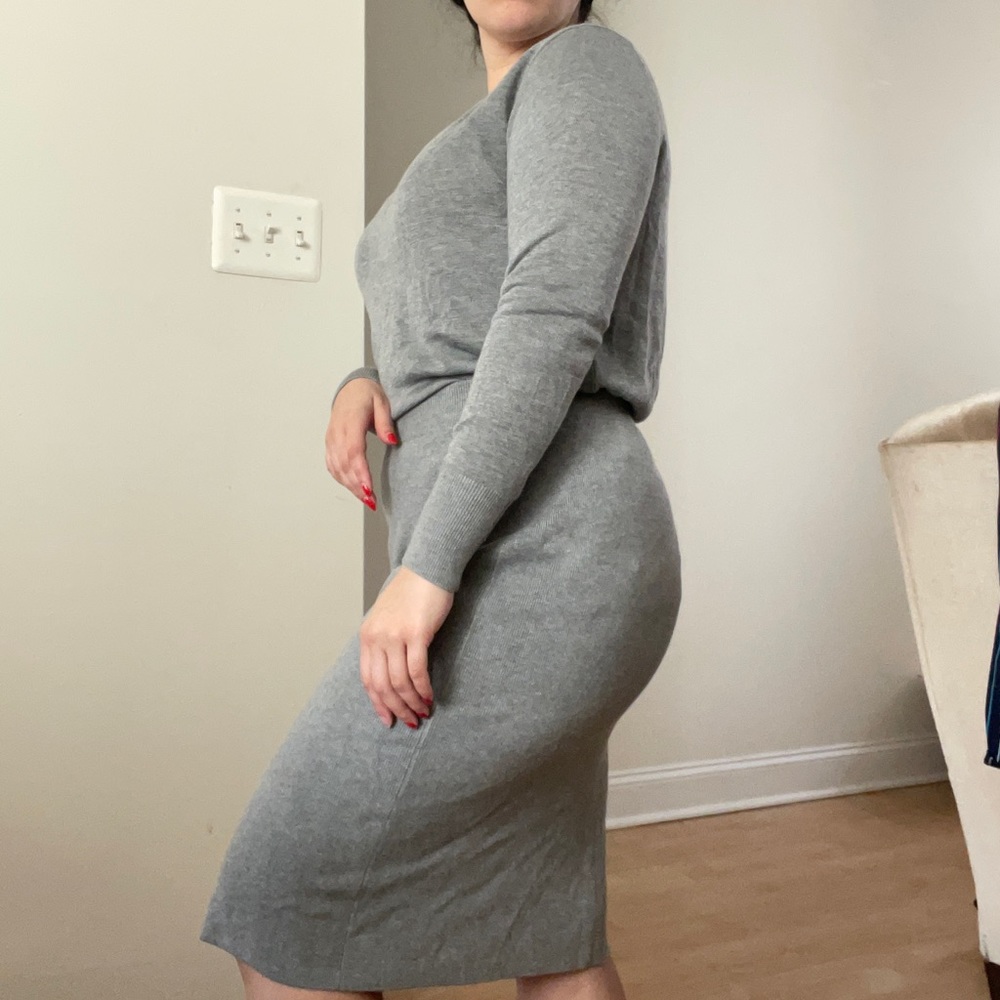 NWT Grey Banana Republic Sweater Skirt Set